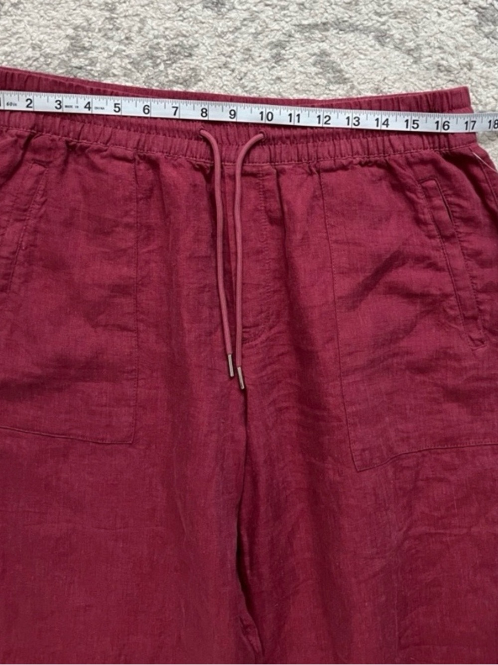 Athleta Retreat Linen Wide Leg Pant Raspberry Pink Dopamine Feminine NWOT - Picture 8 of 11